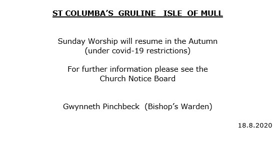 Gruline Church notice